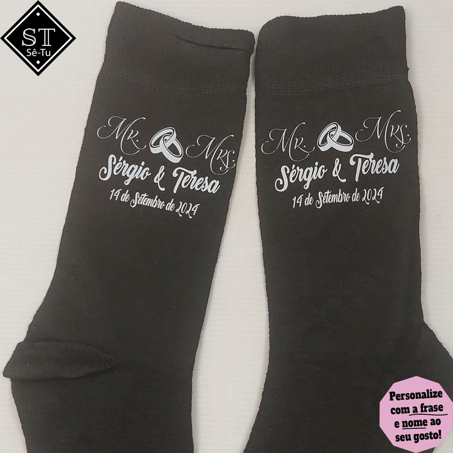 Meias Casamento Mr & Mrs